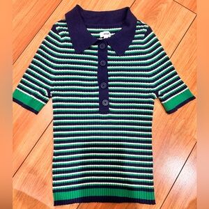 Aerie ribbed, fitted polo size S